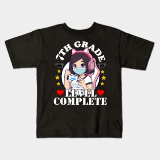 7th Grade Graduation Girl Loves Anime Gaming Girls Kids T-Shirt